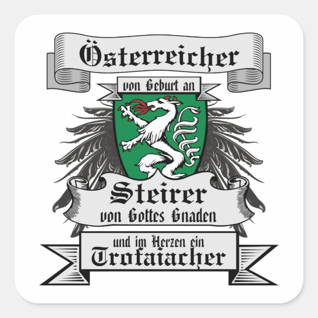 Styria Austria Trofaiacher in the heart Square Sticker (Front)