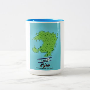 Styrsö gothenburg sweden map Two-Tone coffee mug
