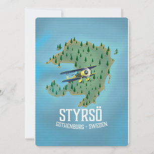 Styrsö, sweden travel poster.