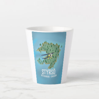 Styrsö, sweden travel poster. latte mug