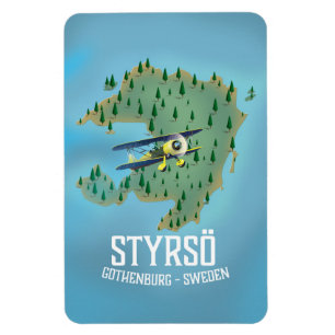 Styrsö, sweden travel poster. magnet