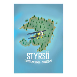 Styrsö, sweden travel poster. photo print