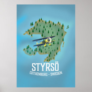 Styrsö, sweden travel poster. poster