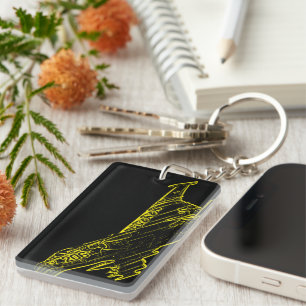 SU 25 Grach Soviet Frogfoot Plane Sketch Key Ring