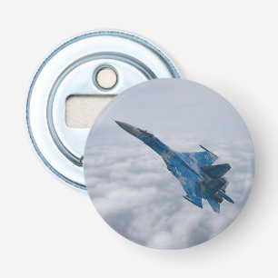 SU-27 Flanker Above The Clouds Bottle Opener