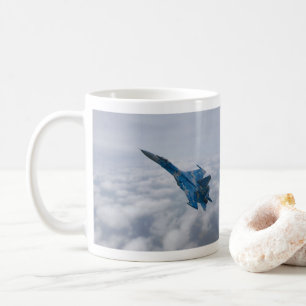 SU-27 Flanker Above The Clouds Coffee Mug