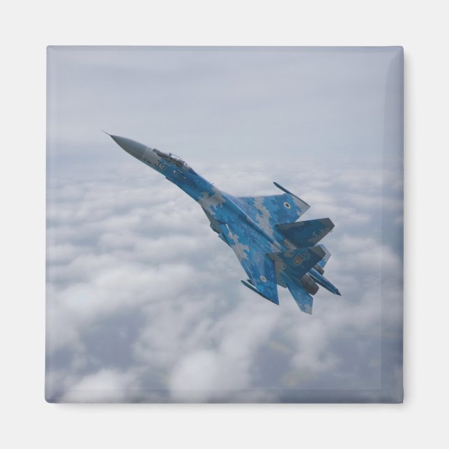 SU-27 Flanker Above The Clouds Magnet (Front)