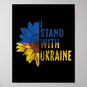 Su Ower Ukraine Flag Womens I Stand With Ukraine Poster