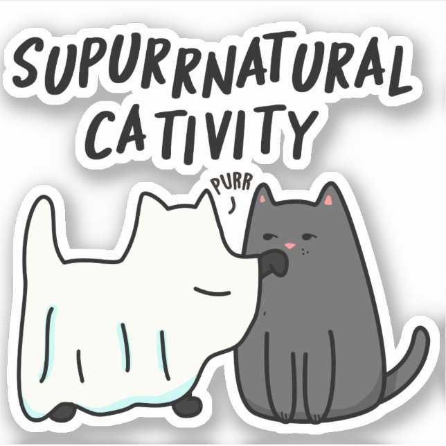 Su-purr-natural Cativity Funny Cat Pun  (Front)