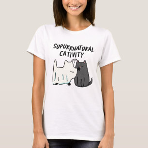 Su-purr-natural Cativity Funny Cat Pun  T-Shirt
