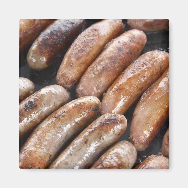Suasages on Barbeque Magnet (Front)
