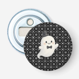 Suave cartoon ghost Halloween Bottle Opener