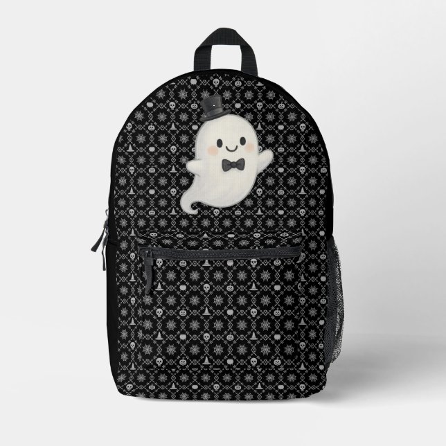 Suave cartoon ghost Halloween  Printed Backpack (Front)