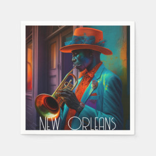 Suave New Orleans Jazz Trumpet Player  In NOLA     Napkin