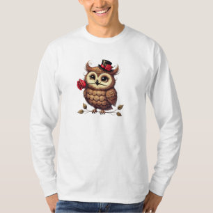 Suave Owl Valentine's Day T-Shirt