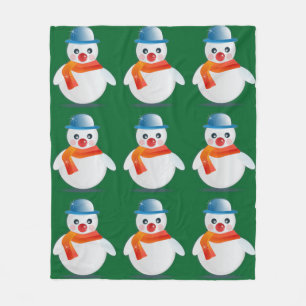 Suave Snowman Fleece Blanket