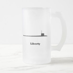 Sub Liberty Frosted Glass Beer Mug