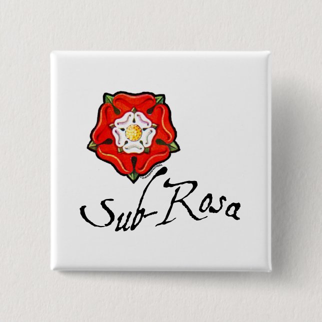 Sub Rosa 15 Cm Square Badge (Front)