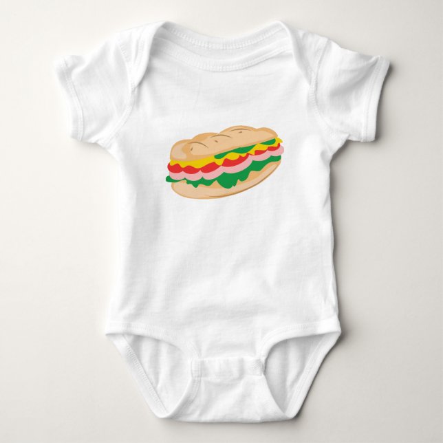 Sub Sandwich Baby Bodysuit (Front)
