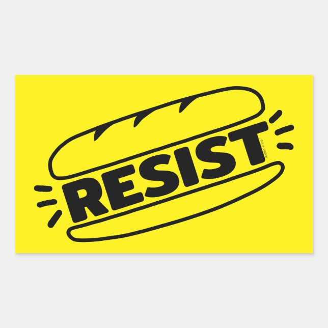 Sub Sandwich Resist Fascism Rectangular Sticker (Front)