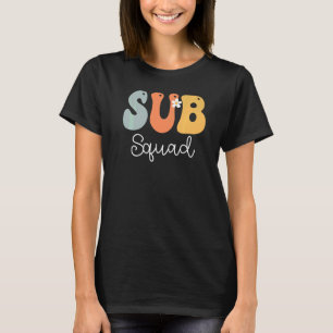 Sub Squad Retro Groovy Vintage Happy First Day Of  T-Shirt