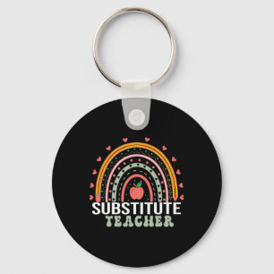 Sub Teacher Week Women Back To School Substitute T Key Ring