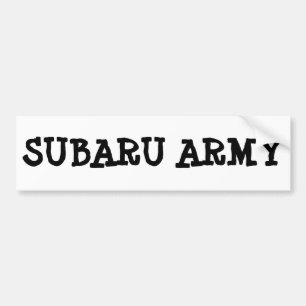 subaru army bumper sticker