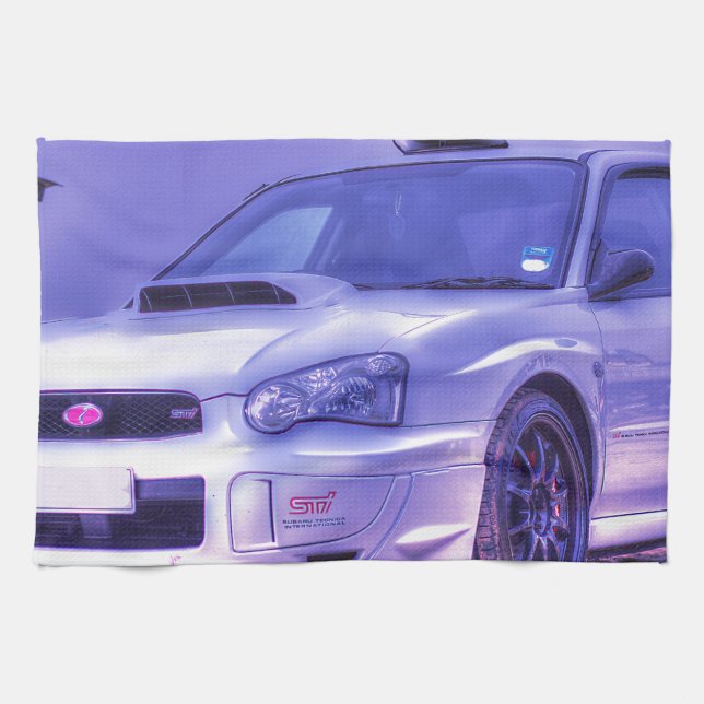 Subaru Impreza WRX STi Spec C in White Tea Towel (Horizontal)