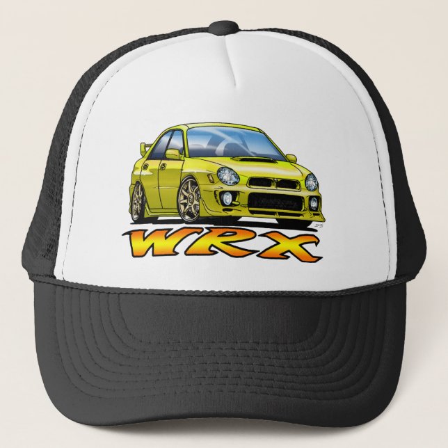 Subaru WRX_yellow Trucker Hat (Front)