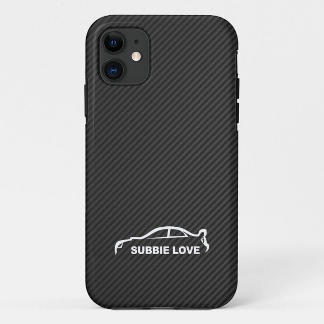 Subbie Love - STI white silhouette logo Case-Mate iPhone Case (Back)