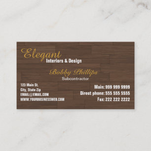Subcontractor Business Card