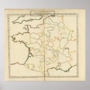 Subdivision of France Poster