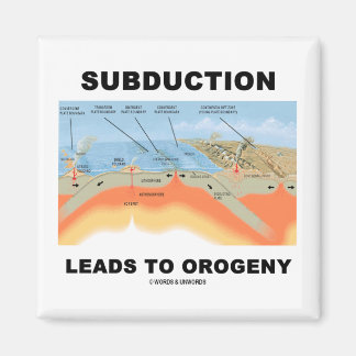 Subduction Leads To Orogeny (Geology Humour) Magnet