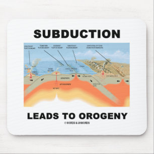 Subduction Leads To Orogeny (Geology Humour) Mouse Mat