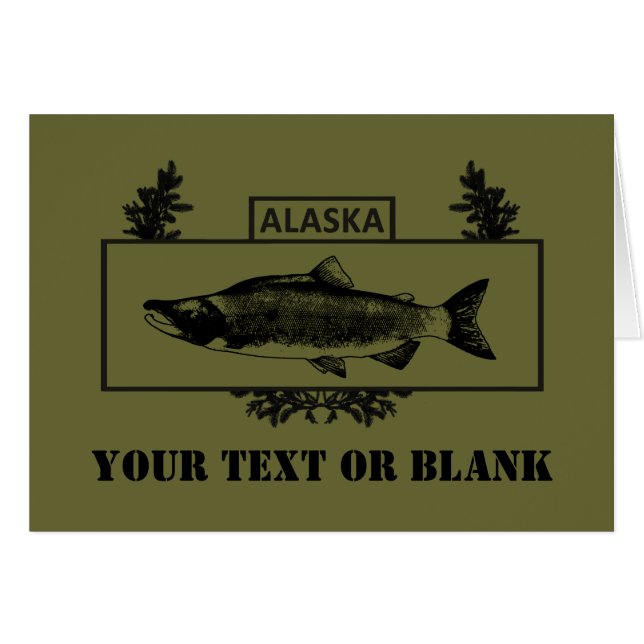 Subdued Alaska Combat Fisherman Badge (Front Horizontal)