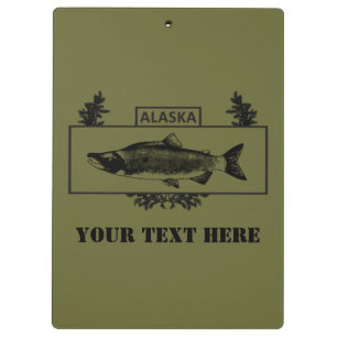Subdued Alaska Combat Fisherman Badge Clipboard