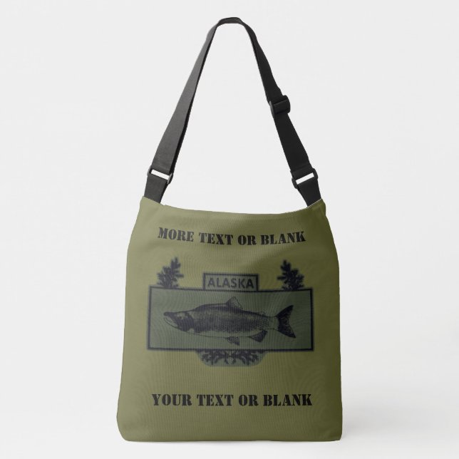 Subdued Alaska Combat Fisherman Badge Crossbody Bag (Front)