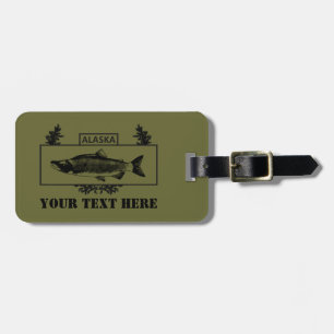 Subdued Alaska Combat Fisherman Badge Luggage Tag