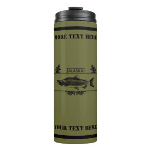 Subdued Alaska Combat Fisherman Badge Thermal Tumbler