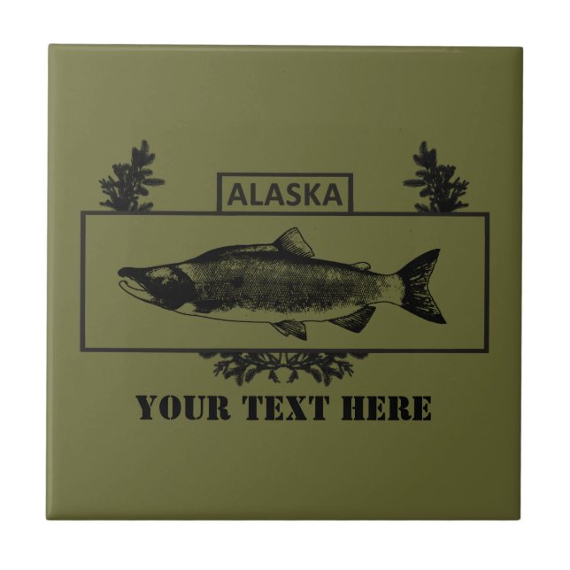 Subdued Alaska Combat Fisherman Badge Tile (Front)