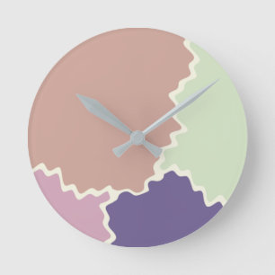 Subdued Colour Combo Round Clock