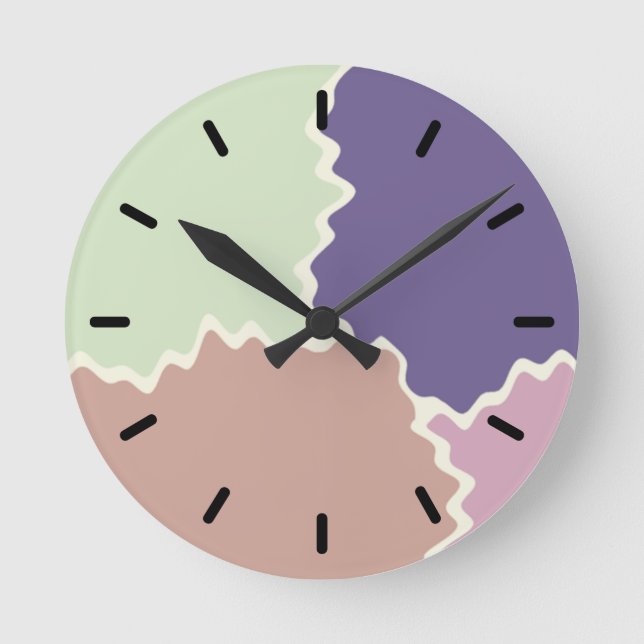 Subdued Colour Combo Round Clock (Front)
