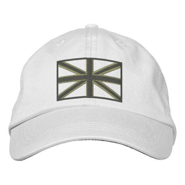 Subdued Colours U.K. Union Jack Flag Hat (Front)