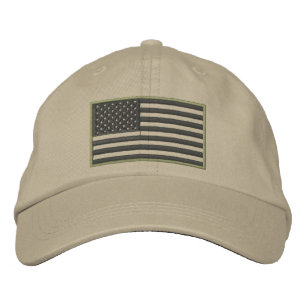 Subdued Colours U.S. Flag Embroidered Hat