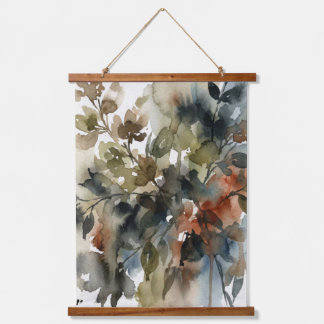 Subdued Forest Watercolor Hanging Tapestry