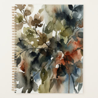 Subdued Forest Watercolor Planner