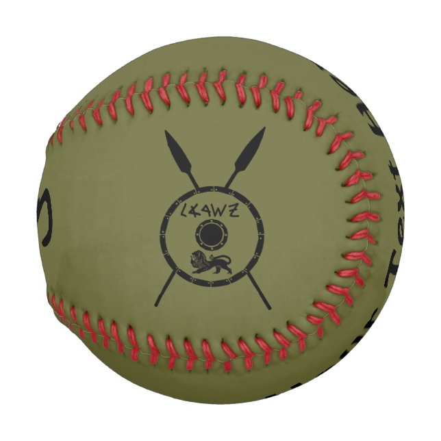 Subdued Maccabee Shield And Spears Baseball (Front Right)