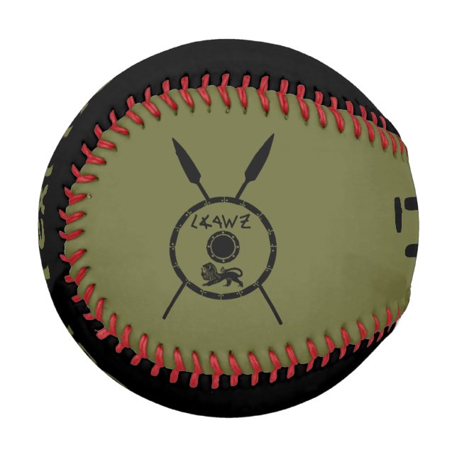 Subdued Maccabee Shield And Spears Baseball (Front Left)