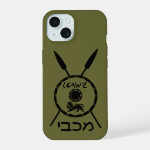 Subdued Maccabee Shield And Spears Case-Mate iPhon iPhone 15 Case