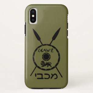 Subdued Maccabee Shield And Spears iPhone XS Case